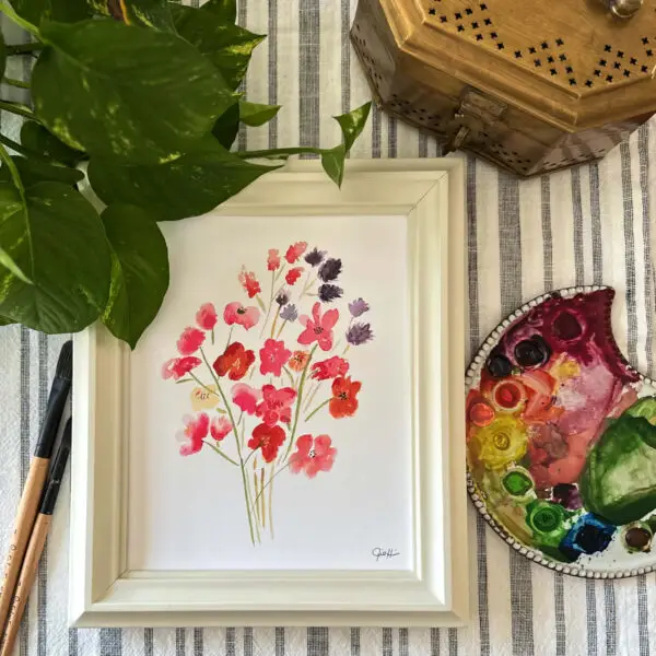 Photo of painting titled Watercolor Bouquet