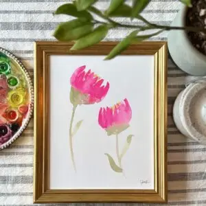 Photo of painting titled Bright Pink Peonies