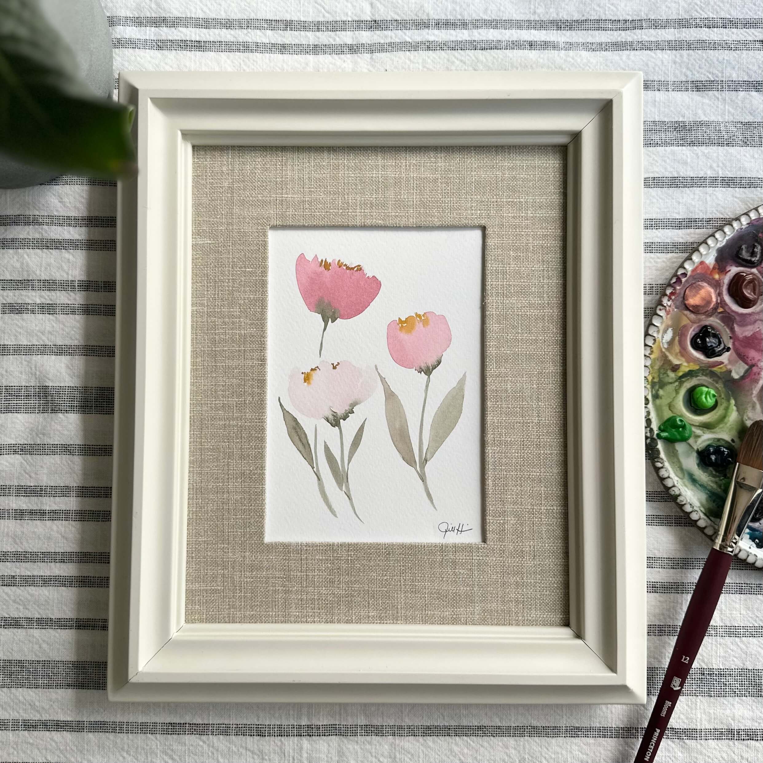 Photo of painting titled Blush Peonies